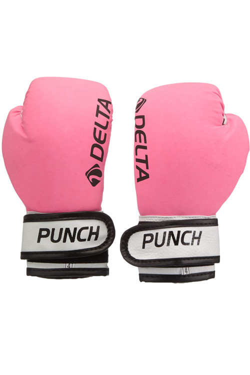 Pembe Boks Eldiveni 6 Oz - 45 Kg Altı Çocuk Ve Gençler İçin Kick Boks, Muay Thai, Sparring Eldiven