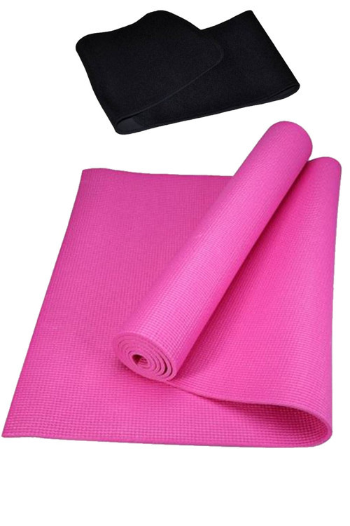 Pvc 4 Mm Kalınlıkta Pilates Yoga Minderi, Termal Bel Kemeri Terleme Egzersiz Jimnastik