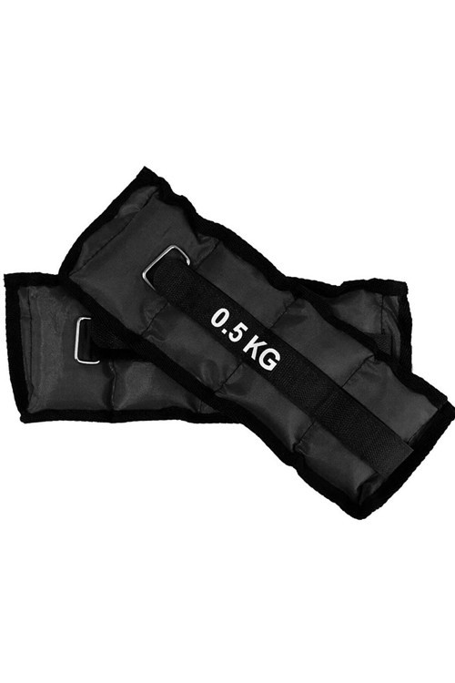 El Ve Ayak Bilek Ağırlığı 2X0.5Kg Kum Torbası Korsesi Ağırlık Kas Güçlendirme Çalıştırma Siyah