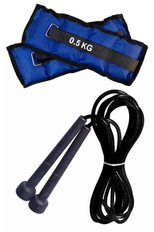 Uzunluğu Ayarlanabilir Atlama İpi Ve El Ayak Ağırlığı Kum Torbası Seti