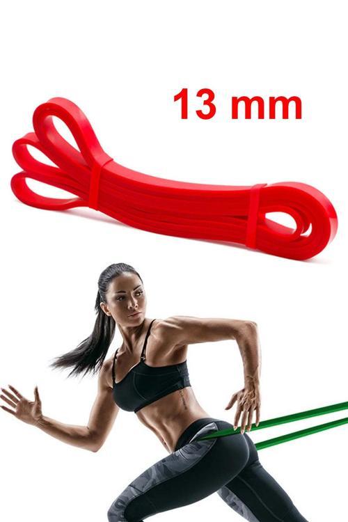 Resistance Powerband 13 Mm Latex Güç Bandı Hafif Sert Direnç Lastiği Pilates Aerobik Squat Kırmızı