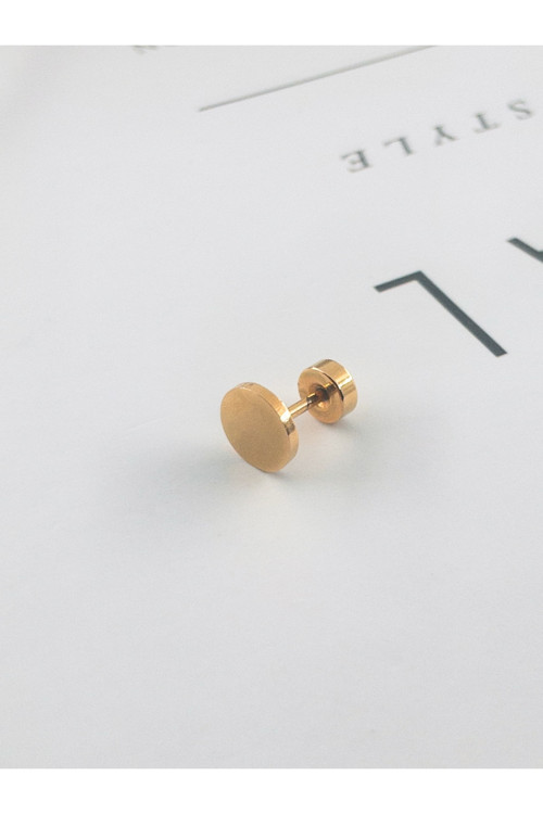 316L Cerrahi Çelik Vidalı Daire Kıkırdak Tragus Piercing- 1 Adet