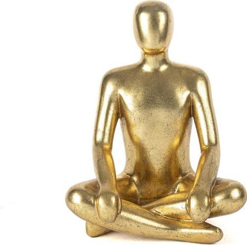 Gold Oturan Adam Obje 28X23X35cm