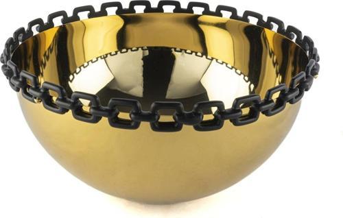 Gold Siyah Dekor Kase 30x15cm