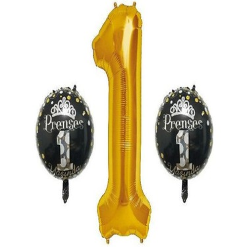 Rps Folyo Balon Duvarset 34" 3 Lü 1 Yaş Gold 7127