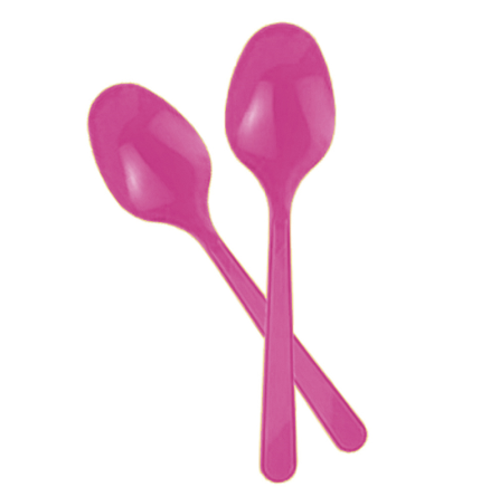 Plastik Kaşık 25 Li -Şeker Pembe-