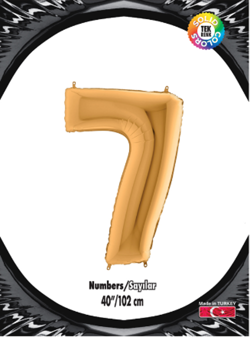 joy Rakam Folyo Balon 40" Altın -7-