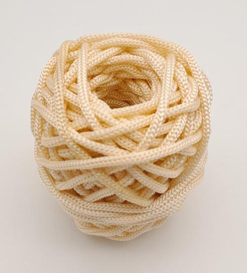 Çanta Aksesuar 5 mm Krem Renk Polyester Makrome