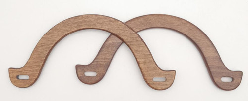 Çanta Aksesuar U Model 10x22 cm Koyu Ahşap Renk Ahşap Çanta Sapı