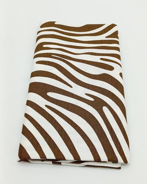 Çanta Aksesuar 90X50 Cm Duck Astarlık Kumaş Kahve Zebra Desen No:05