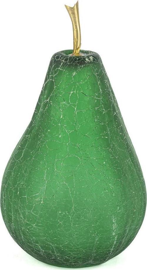 Yeşil Armut Cam Obje 17x31cm