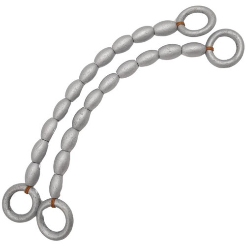 Çanta Aksesuar 20 mm Oval Ahşap Boncuklu 40 cm Gümüş Renk Çanta Sapı