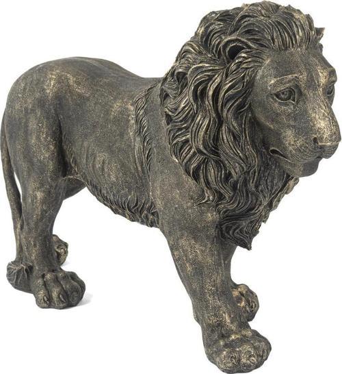 Yürüyen Aslan Bronze Obje 15x47x32