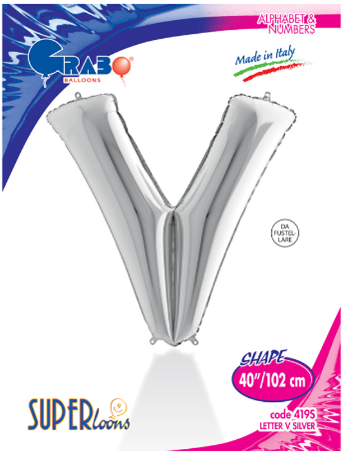 joy Harf Folyo Balon 40" Gümüş -V-