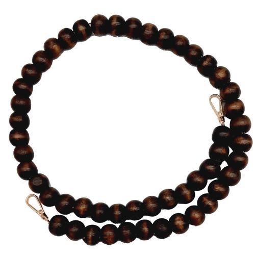 Çanta Aksesuar 90cm Ahşap Boncuklu Kahverengi Çanta Sapı