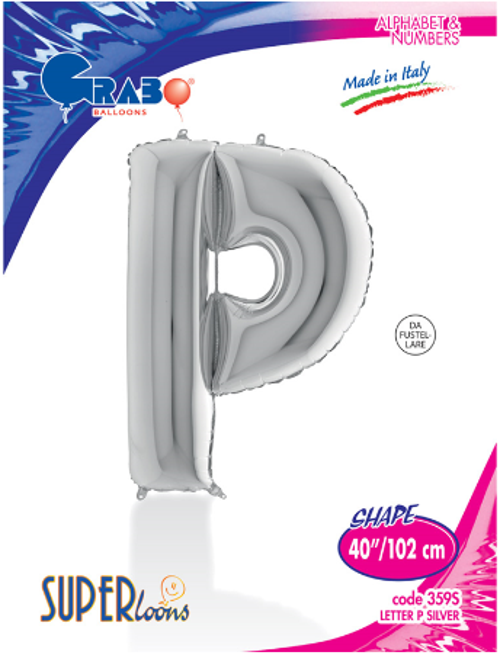 joy Harf Folyo Balon 40" Gümüş -P-