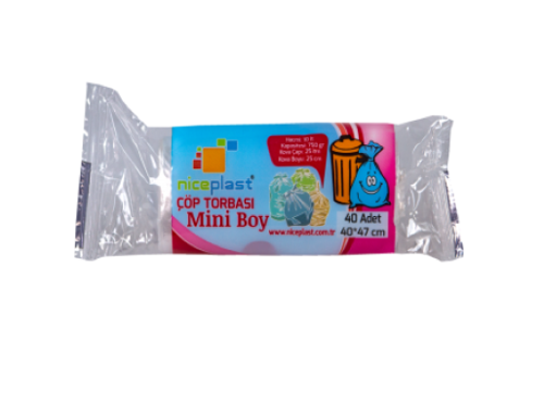 Çöp Poşeti Şeffaf Mini 40X47 Gz1034