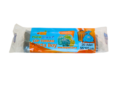 Çöp Poşeti Siyah Orta 55X60 Gz0468