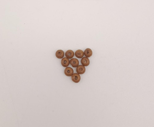 Çanta Aksesuar 4mm 10 Adet Ahşap Yuvarlak Boncuk
