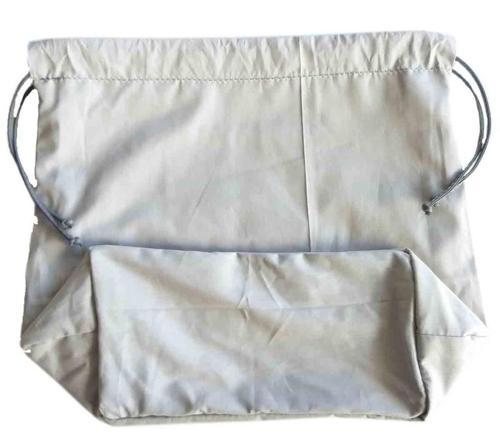 Çanta Aksesuar Örgü Çantaya Hazır Astar Tabanlı Büzgülü 22X12Cm Açık Gri