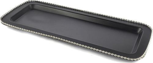 Siyah Dikdörtgen Tepsi 50x21cm