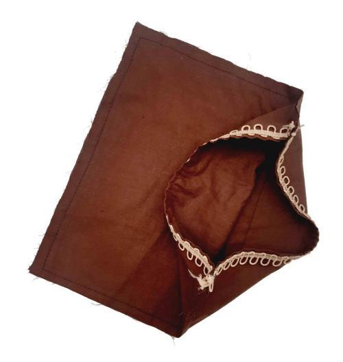 Çanta Aksesuar 28X28 Cm Fermuarsız Dikilmiş Astar Koyu Kahverengi