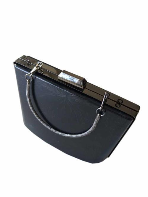 Çanta Aksesuar Abiye Çanta Kalıbı Tutma Saplı Füme Metalli