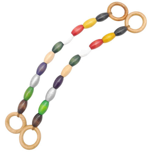 Çanta Aksesuar 20 mm Oval Ahşap Boncuklu 40 cm Renkli No:1 Çanta Sapı