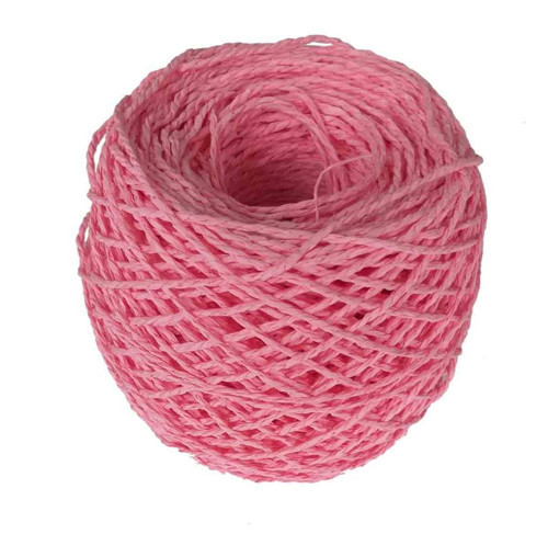 Çanta Aksesuar Sarılmış Kağıt İp Mercan Renk 100 Gram
