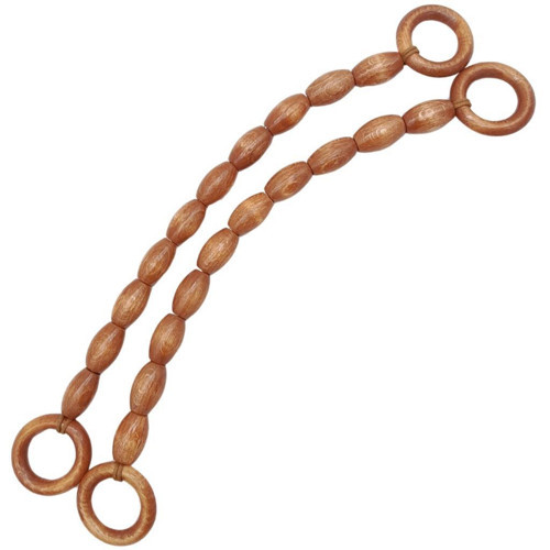 Çanta Aksesuar 20 mm Oval Ahşap Boncuklu 40 cm Taba Renk Çanta Sapı