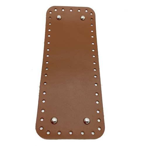 Çanta Aksesuar Gerçek Deri Sütlü Kahve 30X12 cm Dikdörtgen Gümüş Metalli Çanta Tabanı