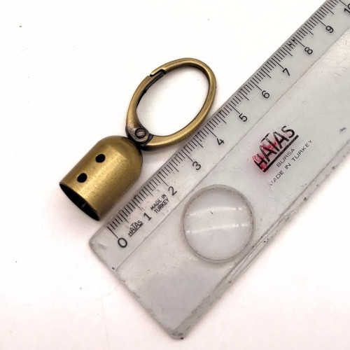 Çanta Aksesuar 14 mm Antik Renk Oval Halkalı Kancalı Kovan 1 Adet