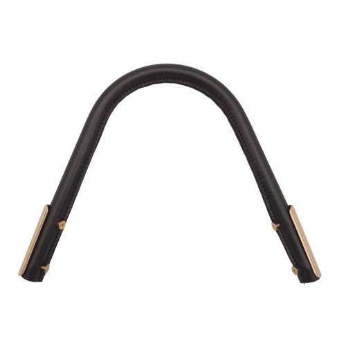 Çanta Aksesuar Suni Derili Metal Çanta Sapı Koyu Kahve Renk Light Gold Metal 1 Adet