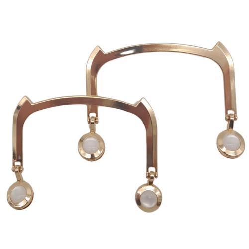 Çanta Aksesuar 11x9 cm Light Gold Renk İncili Metal Çanta Tutma Sapı