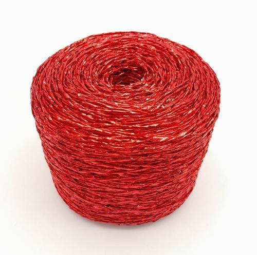 Çanta Aksesuar Özel Sarım Simli Kağıt İp Koyu Kırmızı Renk