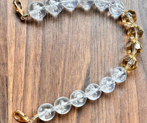 Çanta Aksesuar 38 Cm Şeffaf Yuvarlak-Bakır Petek Model Çanta Sapı Light Metalli
