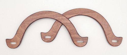 Çanta Aksesuar U Model 10x22 cm Taba Renk Ahşap Çanta Sapı