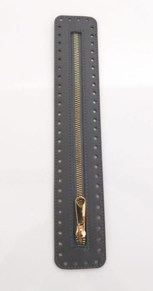 Çanta Aksesuar Derili Fermuar Yeni Model Gri 30 Cm Light Gold