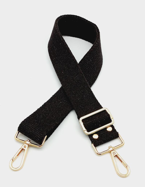 Çanta Aksesuar Pamuklu Kolon 120X4 Cm Light Gold Metal Kahverengi