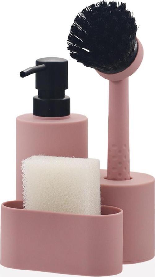 Round Sıvı Sabunluk Seti Pembe