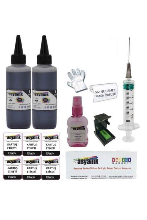 Hp 650 Uyumlu Siyah Kartuş Dolum Seti - 2x100ml Full Set