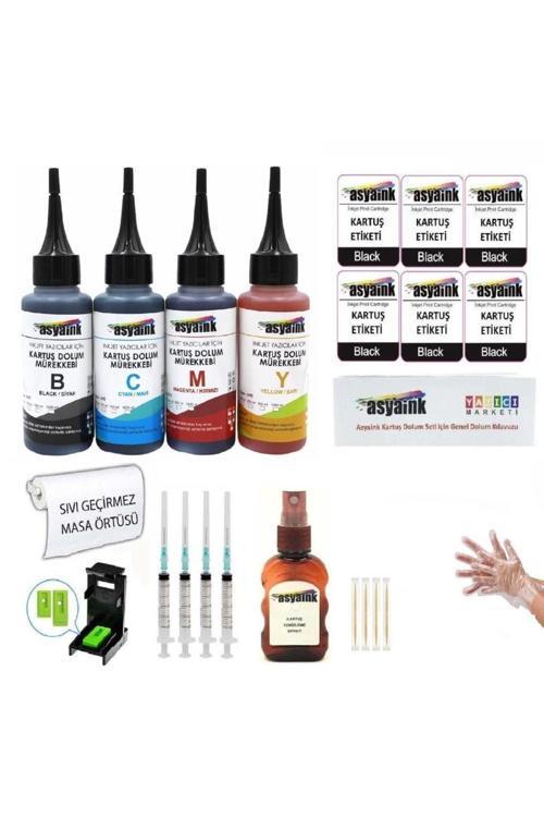 Hp Deskjet D2445/d2460 Muadil Kartuş Dolum Seti 4x100ml 4 Renk