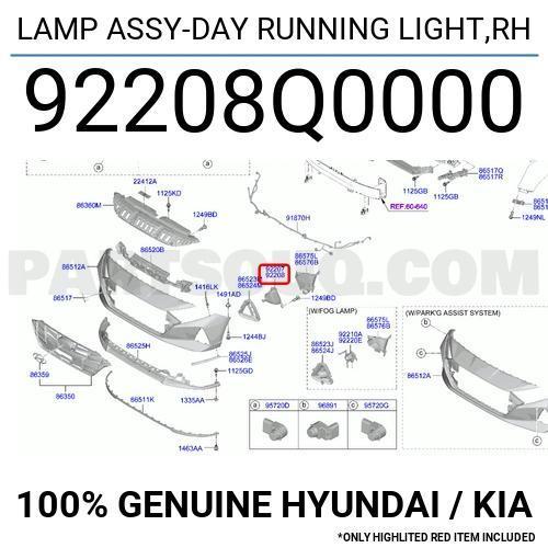 İ20 Gündüz Farı Sisli Sağ 2020- Oem No (92208Q0000)