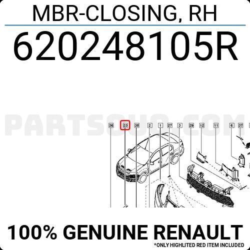 Clio Symbol - Logan - Sandero Ön Tampon Alt Koruyucu Sağ 2012- Oem No (620248105R)