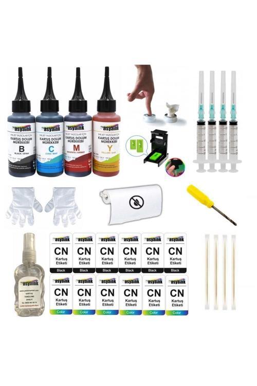 Canon E404 Uyumlu Yazıcı Kartuş Dolum Seti 4x100ml