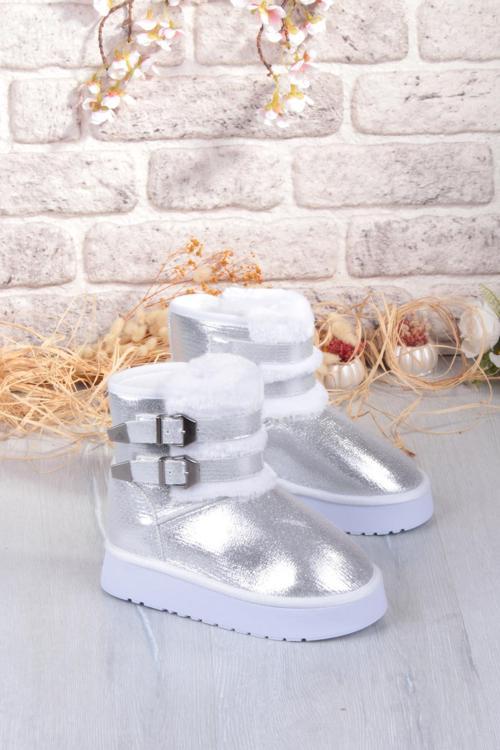 Nurela Simli Süet İçi Kürklü Tüy Ve Toka Detaylı Anne Kız Kısa Kadın Bot