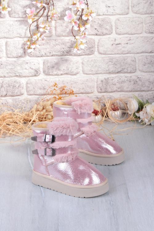 Nurela Simli Süet İçi Kürklü Tüy Ve Toka Detaylı Anne Kız Kısa Kadın Bot