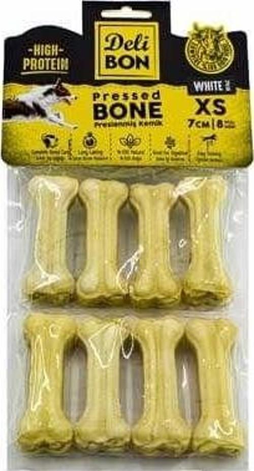 Deri Press Köpek Kemik Ödülü Xsmall Beyaz 7 Cm 8 Adet
