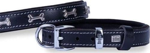 Comfort Deri Kemik Süslü Köpek Boyun Tasması Medium Siyah 2x35-40 Cm