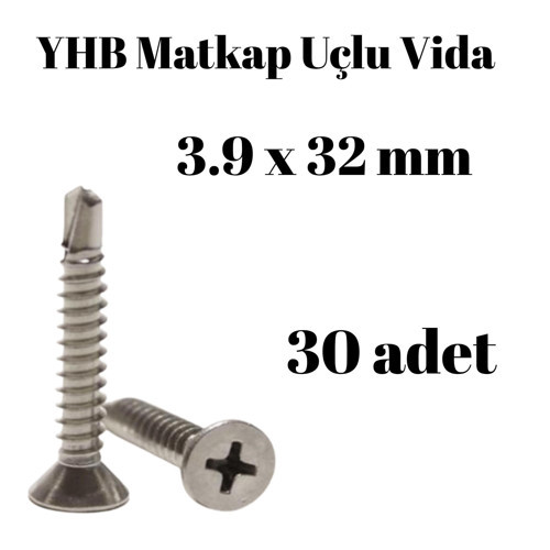 Matkap Uçlu Vida YHB 3,9x32 30'lu Paket